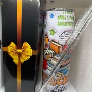 Teacher Life Tumbler with Colorful Design